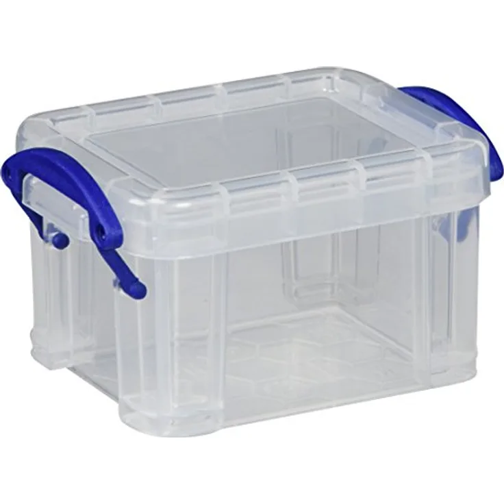 Really Useful Box 0,14C, 8.2 x 6.4 x 4.2 cm, Vorratsdose für 18 CDs oder 10 DVDs, transparent