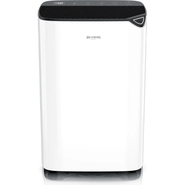 Brandson Luftentfeuchter Kompressor, 20L/24h, Automatik, Timer, 40m², 2,2L Wassertank, Ablaufschlauch, mit Rollen, Raumentfeuchter für Wäschetrocknen