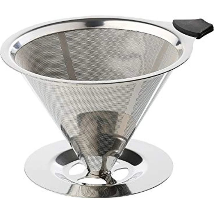 Cilio Handfilter CILIO Dauerfilter für Kaffee aus Edelstahl, mit wärmeisolierendem Griffschutz und doppellagigen Poren – Bild 1