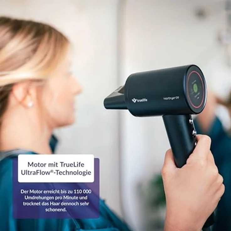TrueLife HairDryer D9 Haartrockner 1 St. mit Geschwindigkeits- und Temperaturregulierung, Ionen-Funktion und Kaltluft-Funktion, leiser Betrieb – Bild 7