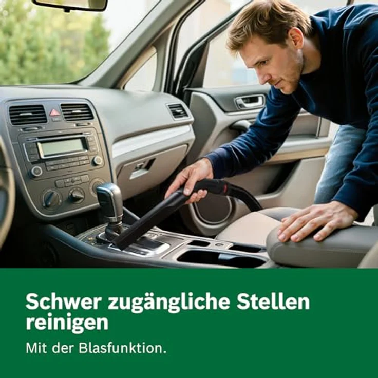 Bosch Home and Garden PAS15-200 Nass-/Trockensauger, 1.000-W-Motor mit 200 mbar Saugleistung, kompakt und leicht, mit Blasfunktion und Patronenfilter – Bild 3
