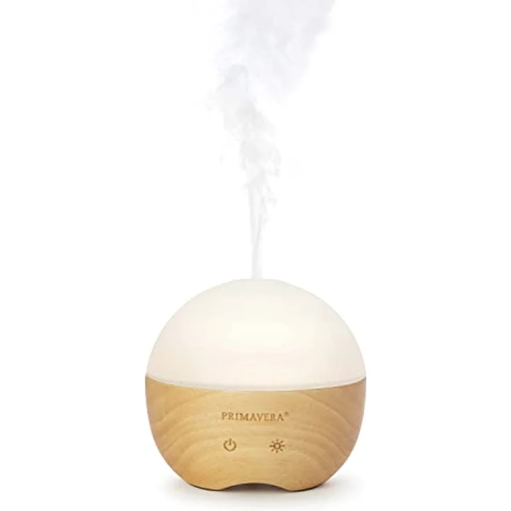 Primavera Aroma Vernebler Woody, Ultrasonic Diffuser aus Glas und Holz mit 7 Farben, für Räume bis 30 m², 120 ml Wassertank, automatischer Abschaltung – Bild 2