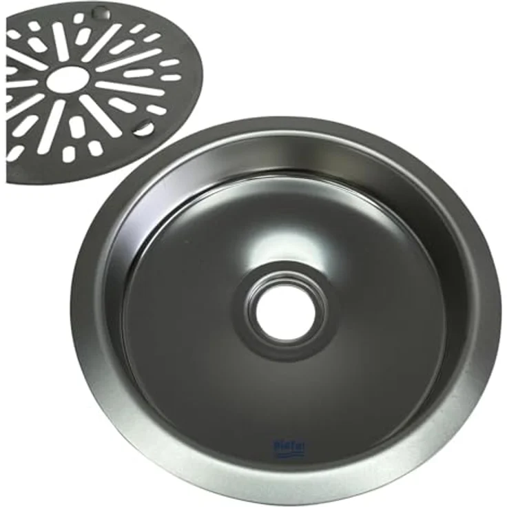 BieTal® Tropfschale Tropfkasten Edelstahl rund 13,2cm mit Lochplatte, Barzubehör – Bild 4