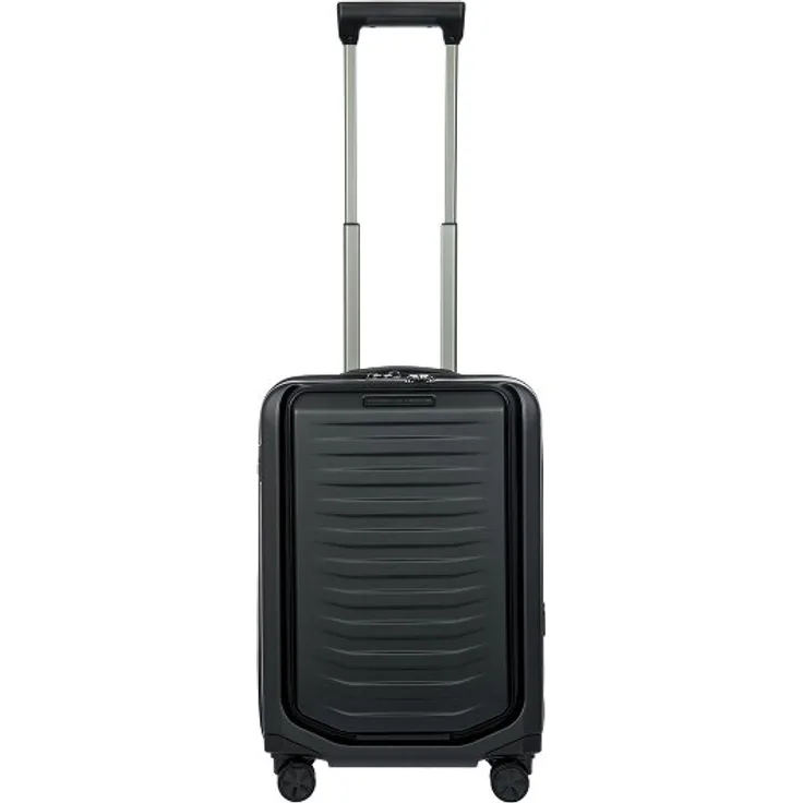 Porsche Design Roadster Kabinentrolley S 55 cm, 4 Rollen, Laptopfach, Dehnfalte, matt schwarz, 100% Polycarbonat