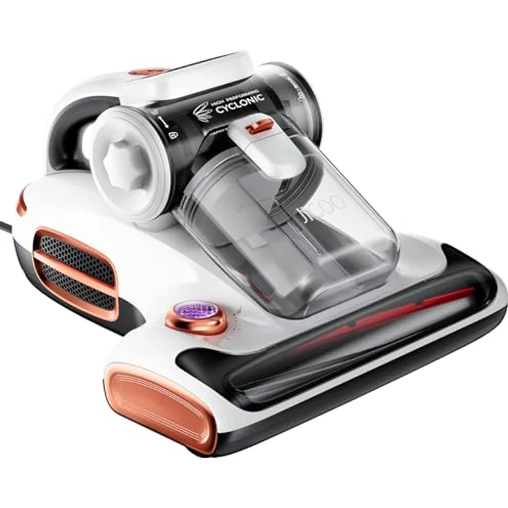 JIGOO T600 Milbensauger mit UV-Licht & Heißluft, 700W, 99,9% Allergen-Entfernung, für Matratzen/Sofas/Teppiche, leise mit Aromatherapie-Funktion – Bild 1