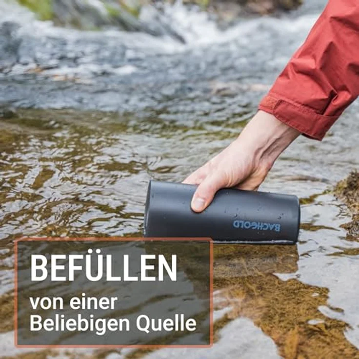 Bachgold® Wasserfilter Outdoor Wechselfilter mit 1500L Filterkapazität I entfernt 99,99% aller Bakterien und filtert Viren, Partikel und Schwermetalle I Blackout- & Krisensicher – Bild 3