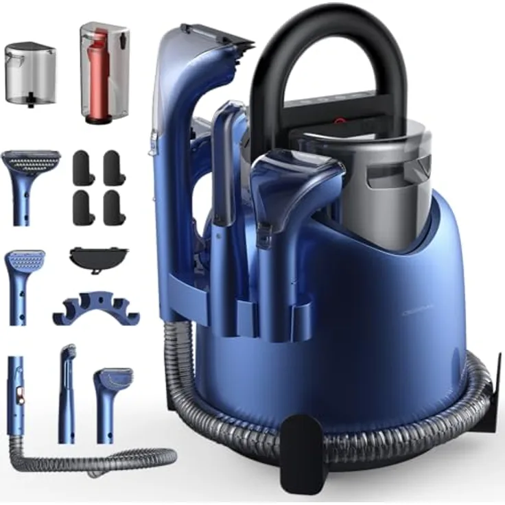 Deerma DEM-BY200 2-in-1 Dampfreiniger und Staubsauger, 900W Leistung, 5 Spezialbürsten - Für Tiefenreinigung von Hartböden und Textilien