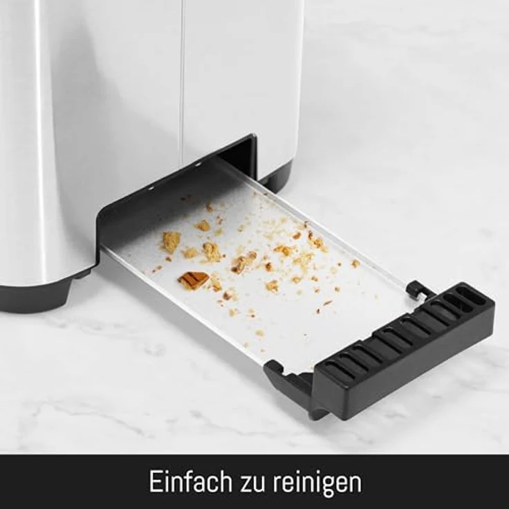LEBENLANG Langschlitz Toaster 4 Scheiben Edelstahl Gebürstet mit Brötchenaufsatz, Touchscreen LED Display, 7 Bräunungsstufen, 1400W, für große Toastscheiben xxl LBL9899 – Bild 5