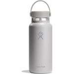 HYDRO FLASK - Wide Mouth Trinkflasche 946ml (32 oz) - Isolierte Wasserflasche aus Edelstahl - Sportflasche mit auslaufsicherem Flex Cap-Deckel & Gurt - Thermoflasche Spülmaschinenfest - Birch