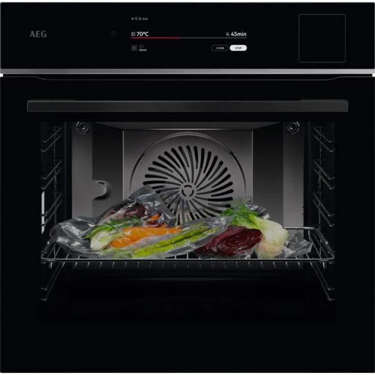AEG 9000 Pro Assist TP9SB83FAB Einbaubackofen, großen Dampfgaren mit AutoClean, WLAN-fähig, Schwarz