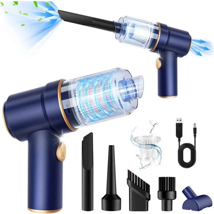 Tekoo Akku-Handstaubsauger 2-in-1 mit Blasfunktion, 5300Pa, 120 W, beutellos, geringes Gewicht für Auto & Büro