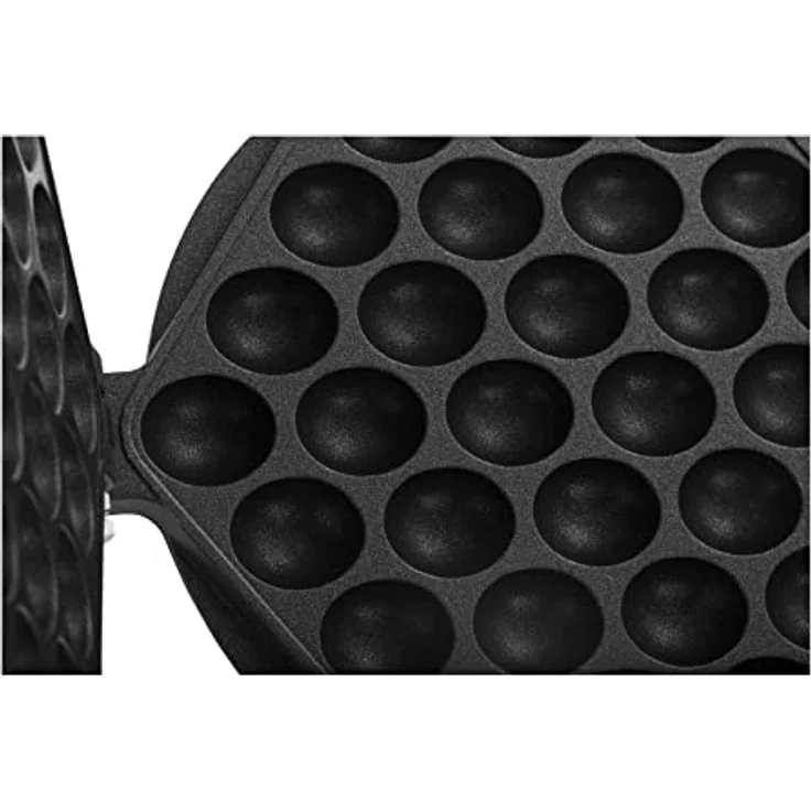 Royal Catering Backplatte Bubble Waffeleisen Waffeln Waffelmaschine Egg Bubble Maker Puff Blase, Waffeleisen, Silber – Bild 3