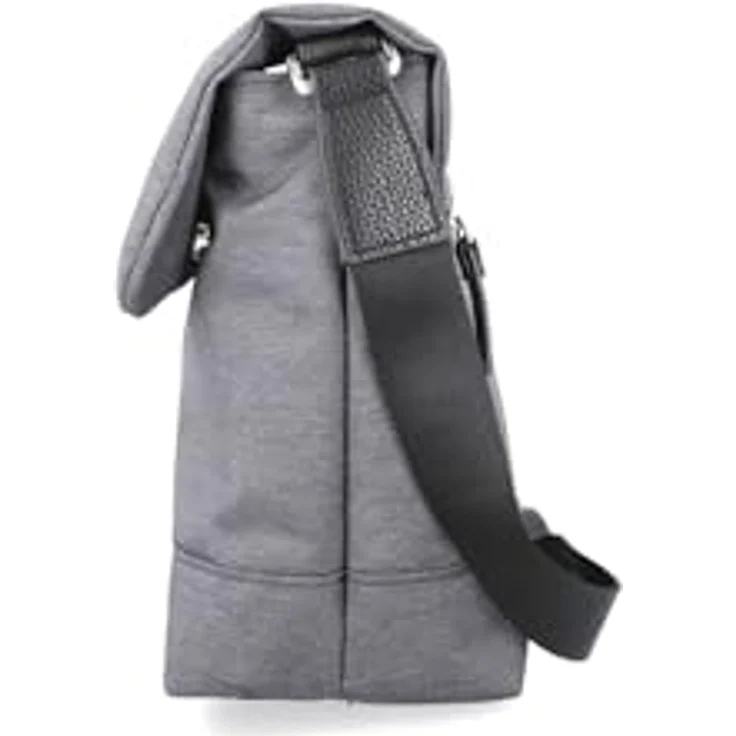Jost Bodybag Bergen Shoulder Bag, praktische Umhängetasche aus pflegeleichtem Polyester, Grau, 27 x 12 x 23 cm – Bild 4
