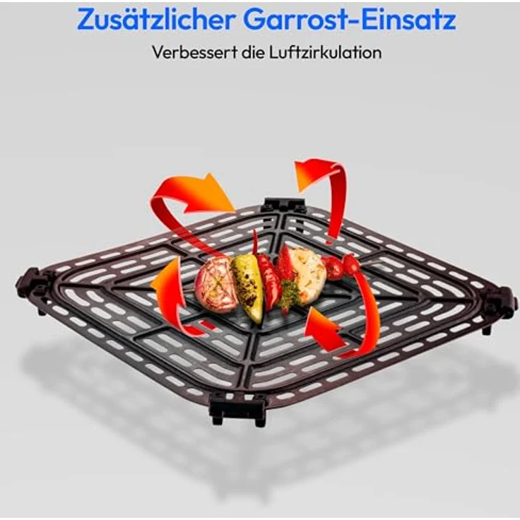 Medion® Heißluftfritteuse MD11750 P10 XL Duo, 2000 W, 6,3 L, Schüttelalarm, 9 Automatikprogramme – Bild 6