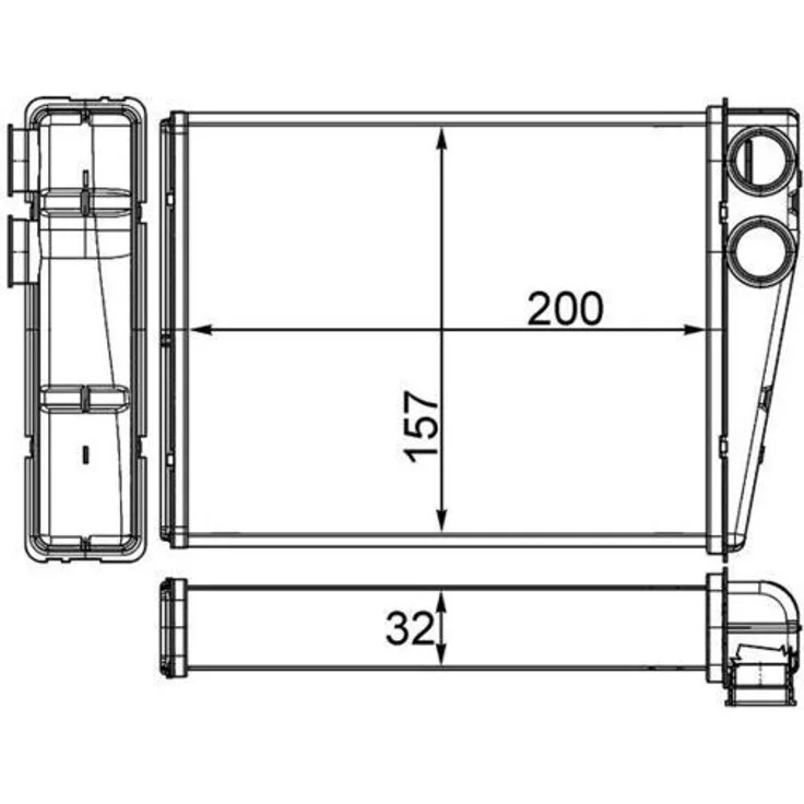 MAHLE AH 263 000S Wärmetauscher Innenraumheizung Kühler für MERCEDES-BENZ M-Klasse (W164), R-Klasse (W251, V251), GL (X164) mit umfassendem Einbauzubehör