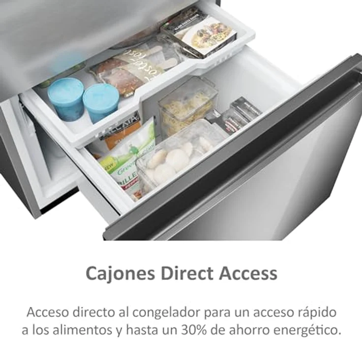 Haier 3D 60 Series 5 HTW5618CNMG Kühlschrank mit Direct Access-Schubladen, AirFlow, WLAN, ABT-Technologie, Invertermotor, My Zone, Humidity Zone, TotalNoFrost, An 60 cm, 360 l, LED-Licht, in Edelstahl – Bild 4