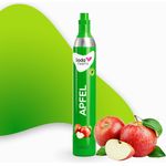 SodaTASTE Apfel - CO2-Kaufzylinder (Reservezylinder), zuckerfrei für bis zu 60l gesprudeltes Wasser mit Geschmack