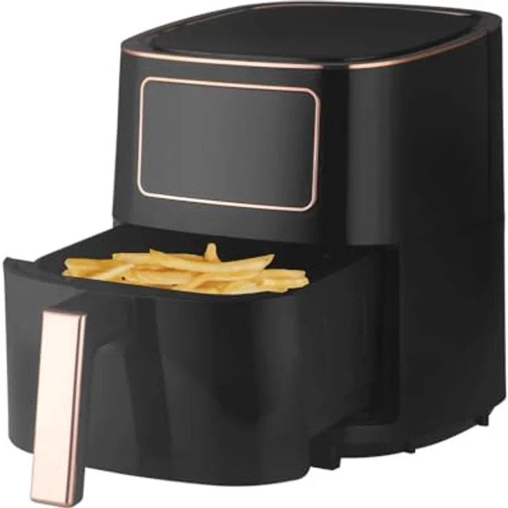 Kochmaster FrymaxX AirFryer XXL Heißluftfritteuse 5,5 L Digitales Touchscreen (Rose Gold), Turbo Blaze – Bild 3