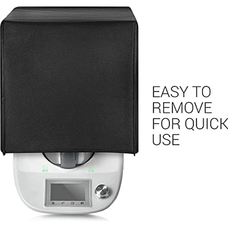 kwmobile Hülle kompatibel mit Thermomix TM5 / TM6 - Küchenmaschine Staubschutz Abdeckhaube - Staubhaube in Schwarz – Bild 3