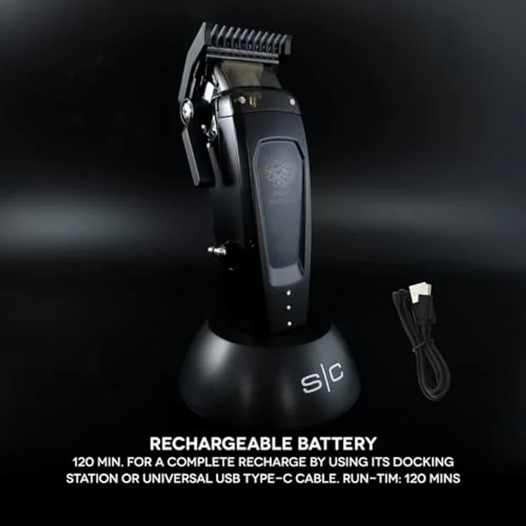 Stylecraft Saber 2.0, kabelloser Haarschneider mit bürstenlosem EON Motor, Echo DLC Klinge, USB-C Aufladung, Metallgehäuse, 120 Minuten Akkulaufzeit – Bild 4