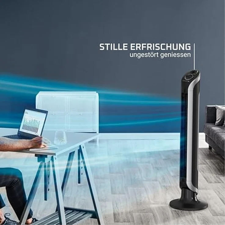 Rowenta Eole Infinite VU6620, Standventilator, Säulenventilator, Oszillation 40W Schwarz, 40 W, 240 V – Bild 7