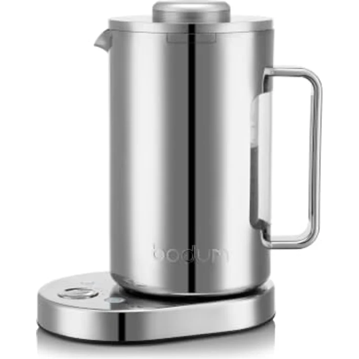 Bodum BISTRO Elektrischer Wasserkocher mit Temperaturregelung, doppelwandig, 1,0 Liter, Edelstahl und Glas – Bild 1