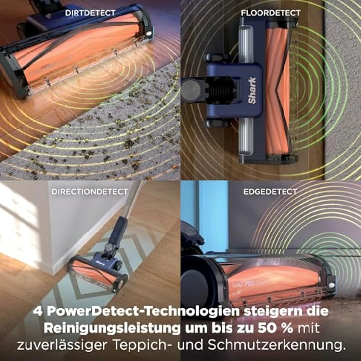 Shark Akku-Hand- und Stielstaubsauger PowerDetect Speed IA1241EU, 350 W, beutellos, 4 PowerDetect-Technologien, Reveal-Technologie, Flexology – Bild 6
