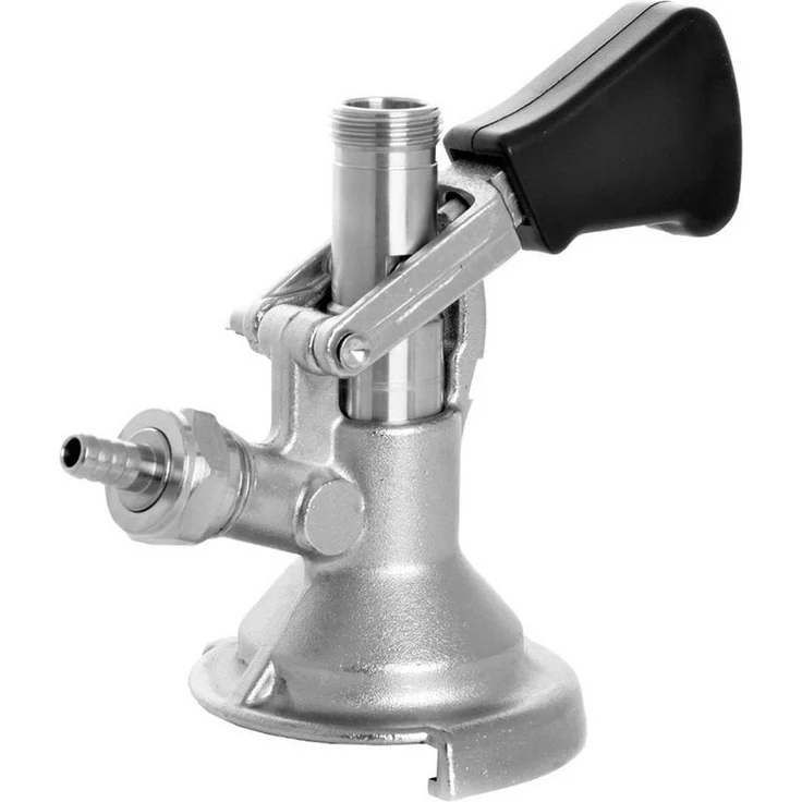ich-zapfe Bierzapfanlage Zapfkopf, Keg Verschluss, Flach-Fitting mit oberem Ausgang (Kelleranstich), 2x 5/8"