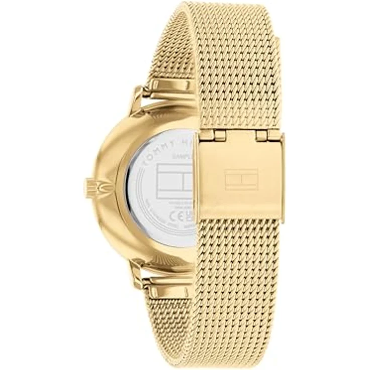 Tommy Hilfiger Analog Quarzuhr für Damen mit grünem Sonnenstrahl-Zifferblatt und Gelbgoldfarbenem Edelstahl-Mesh-Gliederarmband - 1782668 – Bild 3