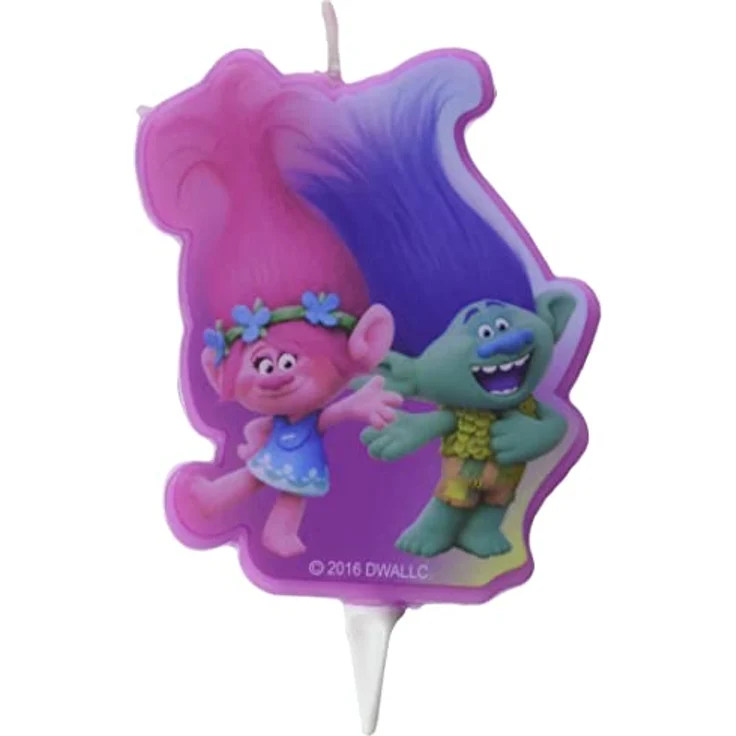 Dekoback Trolls Kuchenkerze, Wachs, bunt, 1 x 6.2 x 9.8 cm – Bild 4
