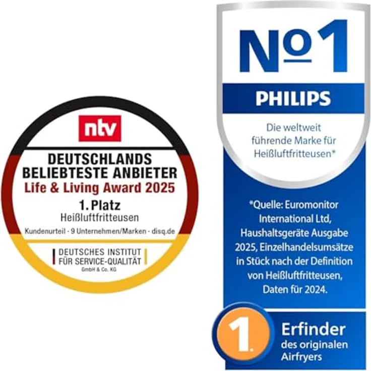 Philips Heißluftfritteuse NA462/70 4000 Series, 10L Dual Basket mit RapidAir Technologie, 2750 W, Schwarz/Dunkelgrau, kupfer Griff – Bild 2