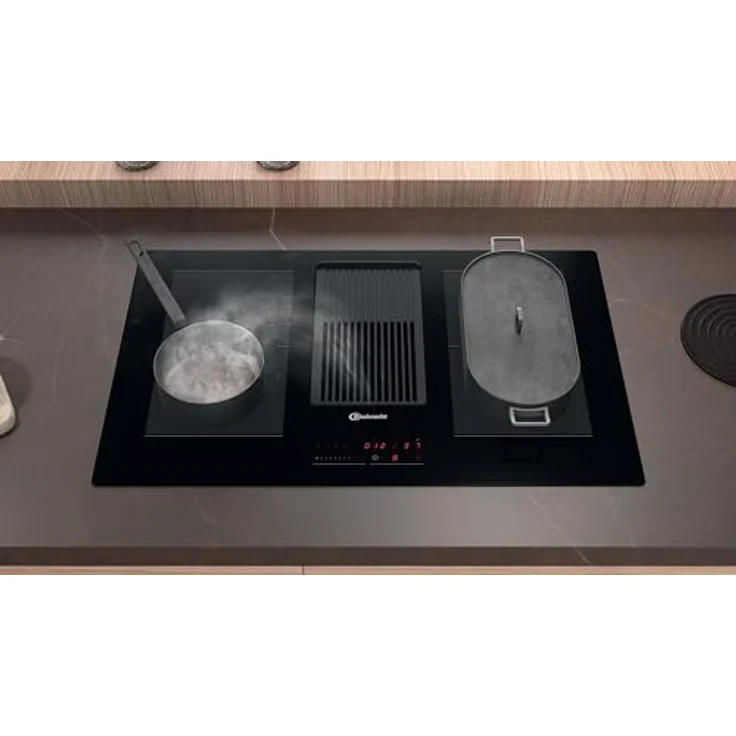 Bauknecht BVH 92 2B K1 Kochfeld mit Dunstabzug, Induktion, rahmenlos, Einbaugerät, Autark, Breite 83 cm, Anzahl der Kochstellen 4, schwarz – Bild 3