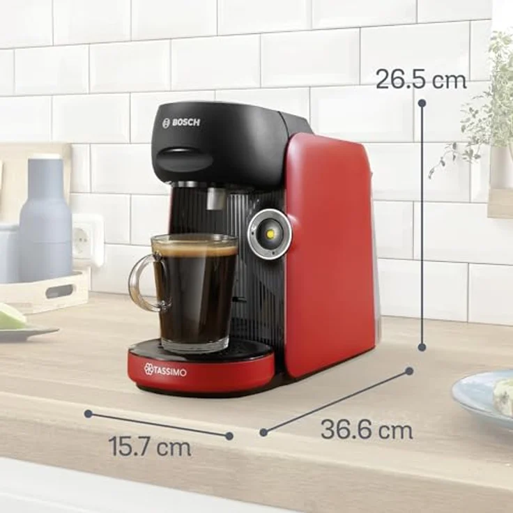 TASSIMO TAS163E Kapselmaschine, One-Touch Bedienung, über 70 Getränke, nachhaltig, weiß/schwarz - Preisvergleich – Bild 2