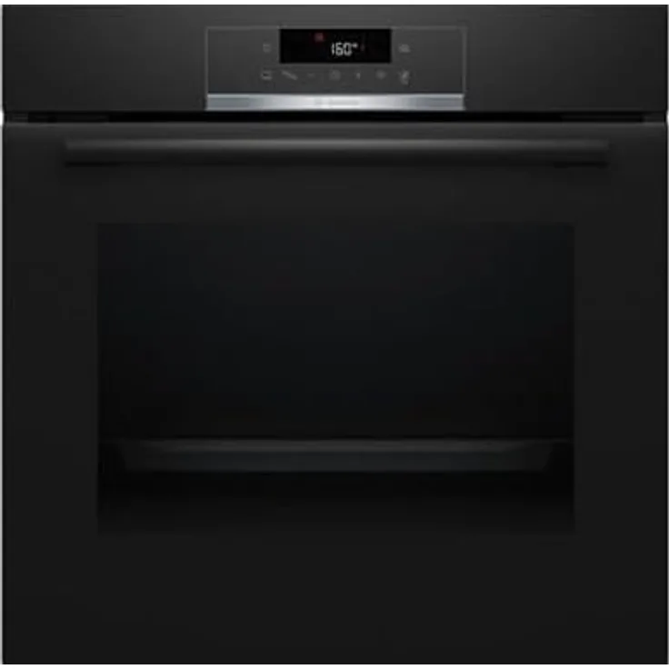 Bosch HQG572BB3F, Serie 4, Backofen, Einbaumodell, Schwarz mit 8 Kochmodi und Pyrolysefunktion