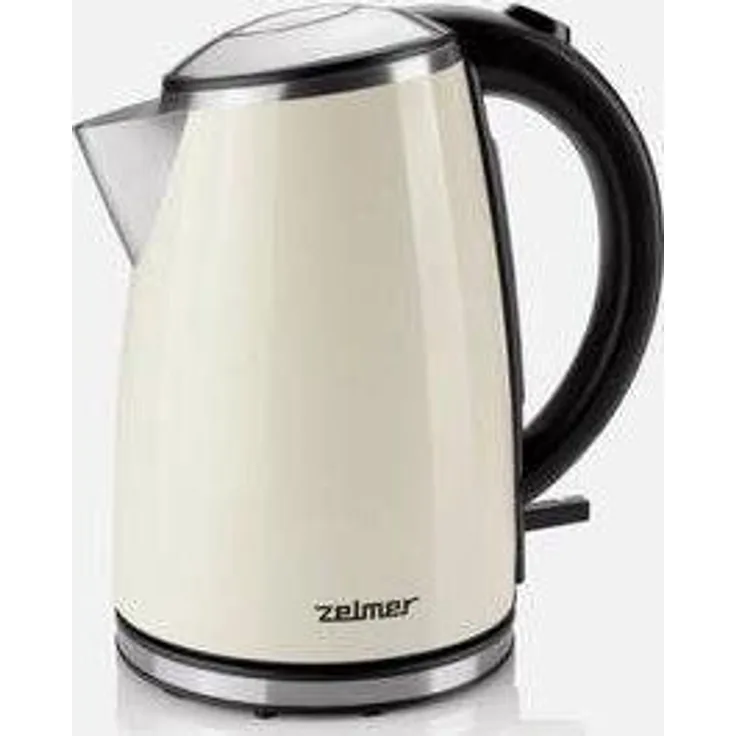 Zelmer ZCK1274E, Wasserkocher mit 2200 Watt Heizleistung, 1,7 Liter Kapazität, automatischer Abschaltung und Wasserstandsanzeiger