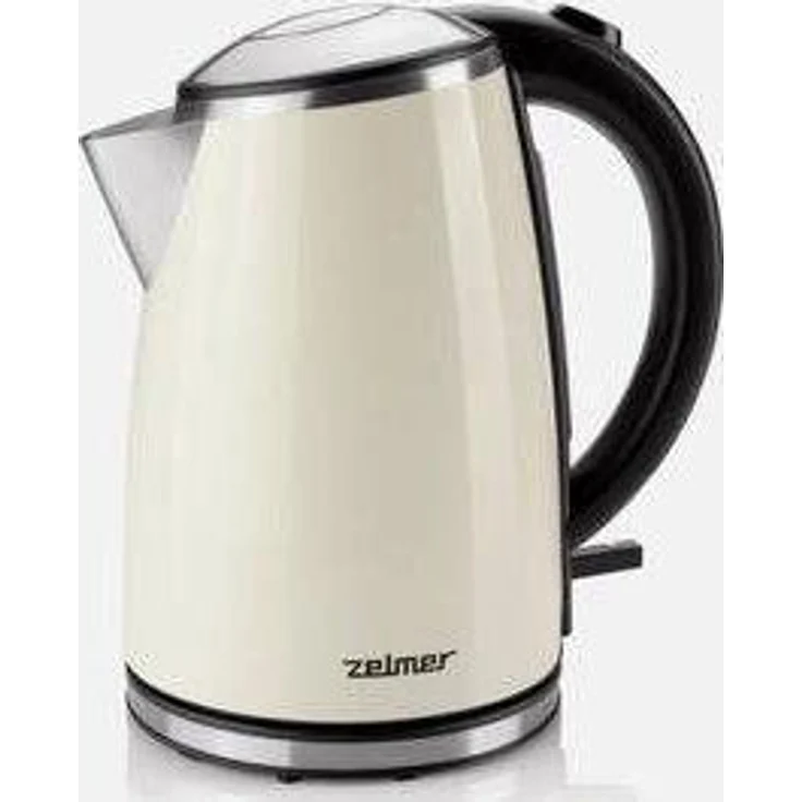 Zelmer ZCK1274E, Wasserkocher mit 2200 Watt Heizleistung, 1,7 Liter Kapazität, automatischer Abschaltung und Wasserstandsanzeiger