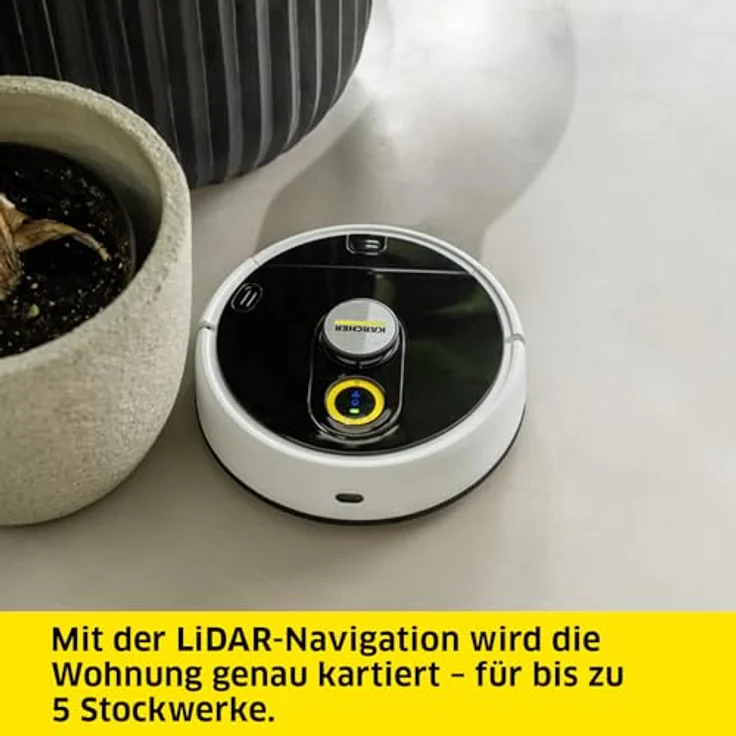 Kärcher Wischroboter RCF 3, smarte App-Steuerung, LiDAR-Laser-Navigation, Kartierung, Raum- und Hinderniserkennung, 120 min. Laufzeit, für Hartböden – Bild 5