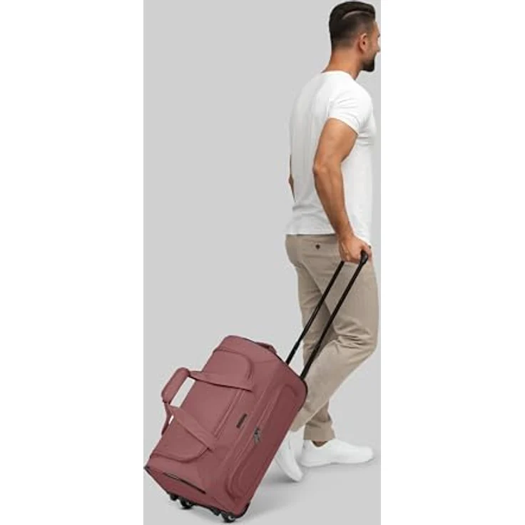 Redolz Duffle Essentials 2-Rollen Reisetasche, 28 cm, rosa, mit 39 l Volumen und arretierbarem Griff – Bild 4