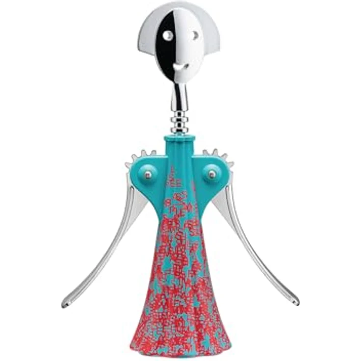 Alessi Anna G. Liquid AM01A 6, Design-Korkenzieher aus AlkiPaper und verchromtem Zamak, phosphoreszierend, mehrfarbig, Durchmesser 7 cm, Höhe 24,5 cm – Bild 2