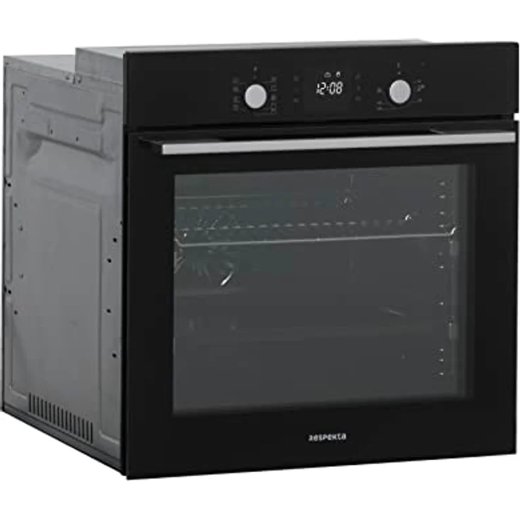 Respekta autarker Glas- Einbaubackofen AB700 mit LED-Timer + Glaskeramikkochfeld, Energieeffizienzklasse A, 80 Liter Garraum, 8 Beheizungsarten, versenkbare Knebel, blau – Bild 2