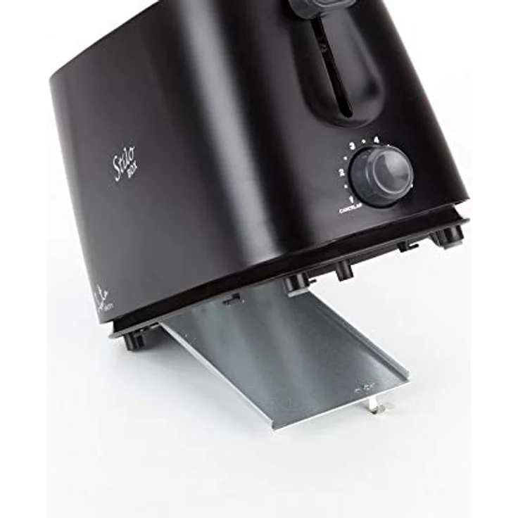 Toaster schwarz mit Jata TT631 Schutzkappe und zwei extra breiten Schlitzen Mit elektronischer Bräunungswahl 6 Positionen. Körper mit kühlem Touch. Krümelschublade Automatische Brotzentrierung – Bild 3