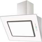 Respekta Dunstabzugshaube kopffrei/Dunstabzugshaube schräg 90 cm/Metallgehäuse mit Glasschirm in Weiß/Abluft - und Umluftfunktion / CH99040-90W / A / 42-62 dB