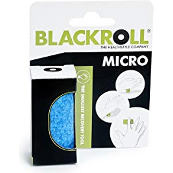 Blackroll Micro, Massagegerät für gezielte Verspannungsbefreiung in Blau, tragbar für Hände und Gesicht – Bild 2