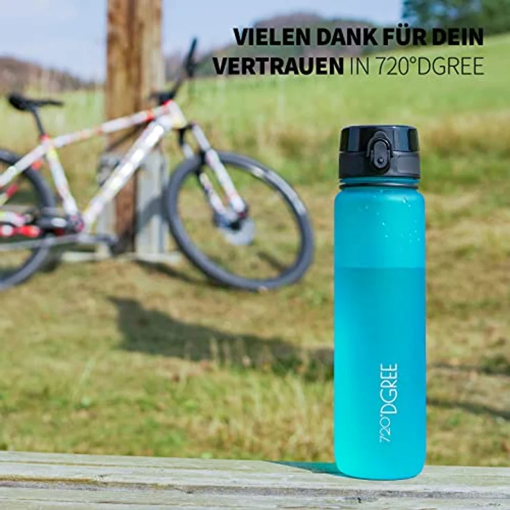 Trinkflasche Wasserflasche Fruchteinsatz 0,5L - BPA-Frei uberBottle 720 DGREE sky blue – Bild 4