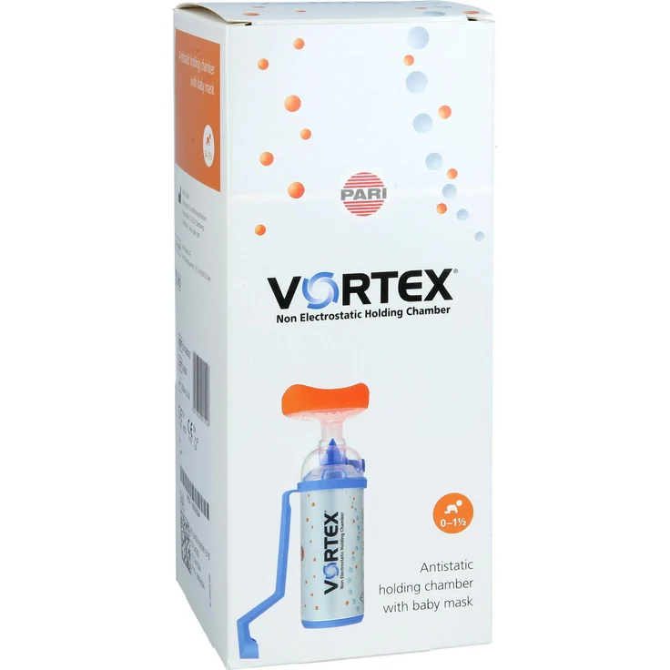PARI VORTEX Vorschaltkammer, Inhalator mit ergonomischer Babymaske für Säuglinge und Kleinkinder, Medizinprodukt Klasse IIa