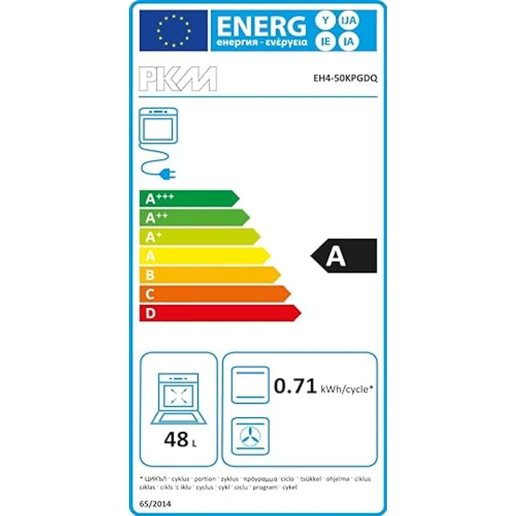 PKM Standelektroherd EH4-50KPGDQ, 48 Liter Garraum, Energieeffizienzklasse A, 4 Kochfelder, inkl. Grillrost und Backblech, mit Geschirrwagen und Kochfeldabdeckung – Bild 4