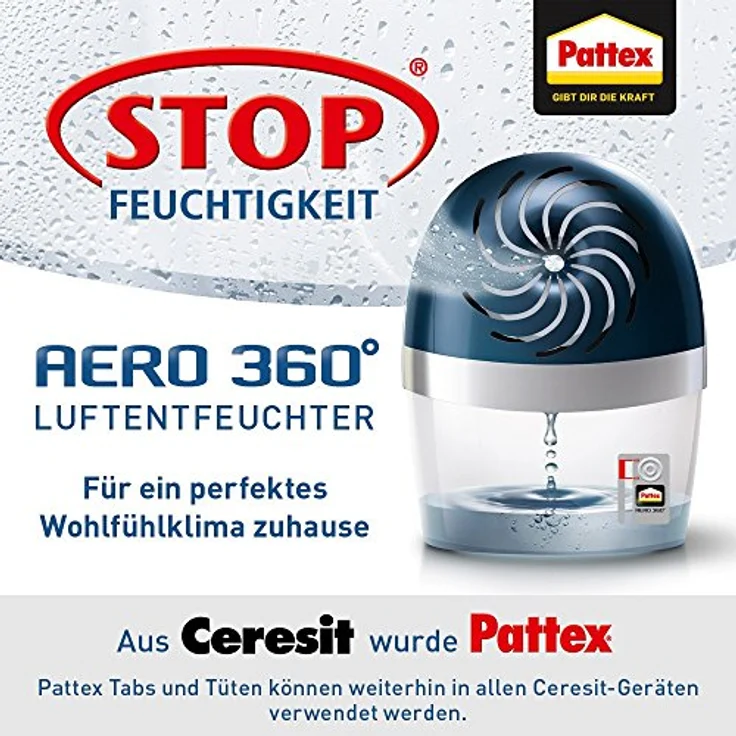 Ceresit AERO 360 Luftentfeuchter, für 20 m² große Räume, geruchslos, reicht für ca. 3 Monate – Bild 5