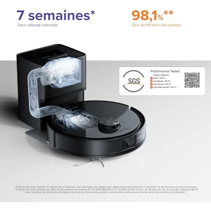 Roborock Saugroboter Q10 VF+, mit Absaugstation RockDock Plus, 10 000 Pa Saugleistung, LiDAR-System, VibraRise 2.0-Wischsystem – Bild 4