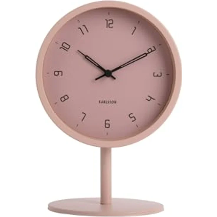 Karlsson Tischuhr Stark KA5951PI, exzentrisches Design in rose verwaschen und honiggelb, elegant und robust – Bild 4