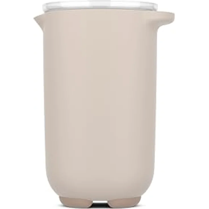 Mepal Rührbecher mit Deckel Chef it - Verschließbar, in der Kühlschranktür - Rutschfester Boden - Mikrowellen- und Spülmaschinengeeignet - 1000 ml - Chalk – Bild 2